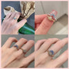 Wholesale Women's S925 Sterling Silver Geometric Sun Moon Star Ring Set Electroplated