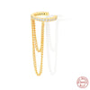 Wholesale Women's S925 Sterling Silver Geometric Tassel Earrings