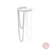 Wholesale Women's S925 Sterling Silver Geometric Tassel Earrings