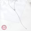 Wholesale Women's S925 Sterling Silver Geometric Tassel Necklace With Micro Inlaid Zircon And Electroplating Treatment