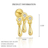 Wholesale Women's S925 Sterling Silver Geometric Tassel Pendant Zircon Earrings