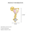Wholesale Women's S925 Sterling Silver Geometric Tassel Pendant Zircon Earrings
