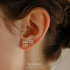 Wholesale Women's S925 Sterling Silver Geometric Tassel Pendant Zircon Earrings