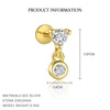 Wholesale Women's S925 Sterling Silver Geometric Tassel Pendant Zircon Earrings