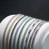 Wholesale Women's S925 Sterling Silver Geometric Tennis Chain Bracelet With Electroplating