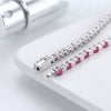 Wholesale Women's S925 Sterling Silver Geometric Tennis Chain Bracelet With Electroplating