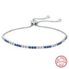 Wholesale Women's S925 Sterling Silver Geometric Tennis Chain Bracelet With Electroplating