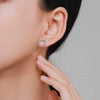 Wholesale Women's S925 Sterling Silver Geometric Turquoise Earrings With Microinlay