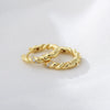 Wholesale Women's S925 Sterling Silver Geometric Twist Pattern Zircon Earrings Gold And Silver Plated