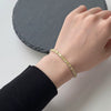 Wholesale Women's S925 Sterling Silver Geometric U Shaped Electroplated Tennis Chain Bracelet
