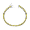 Wholesale Women's S925 Sterling Silver Geometric U Shaped Electroplated Tennis Chain Bracelet