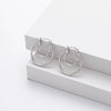 Wholesale Women's S925 Sterling Silver Geometric Ushape Earrings And Ear Buckles With Electroplating