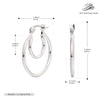 Wholesale Women's S925 Sterling Silver Geometric Ushape Earrings And Ear Buckles With Electroplating