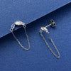 Wholesale Women's S925 Sterling Silver Geometric Ushaped And Drop Shape Zircon Earrings
