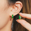 Wholesale Women's S925 Sterling Silver Geometric Ushaped And Drop Shape Zircon Earrings