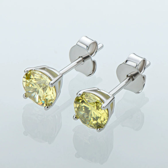 Wholesale Women's S925 Sterling Silver Geometric Ushaped And Drop Shape Zircon Earrings