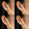 Wholesale Women's S925 Sterling Silver Geometric Water Drop Shaped Electroplated Zircon Earrings