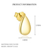 Wholesale Women's S925 Sterling Silver Geometric Water Drop Vintage Earrings With Electroplating