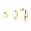 Wholesale Women's S925 Sterling Silver Geometric Water Drop Vintage Earrings With Electroplating