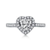 Wholesale Women's S925 Sterling Silver Geometric Water Drop Zircon Ring With Electroplating Design