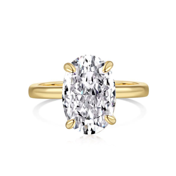 Wholesale Women's S925 Sterling Silver Geometric Water Drops Zircon Ring With Electroplating Design