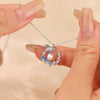 Wholesale Women's S925 Sterling Silver Geometric Whale Drop Necklace With Inlaid Zircon And Cross Chain
