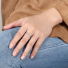 Wholesale Women's S925 Sterling Silver Geometric X Shaped Diamond Zircon Electroplated Ring