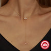 Wholesale Women's S925 Sterling Silver Geometric Yshaped Clavicle Necklace With Kiteshaped Zircon And Electroplating Design