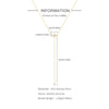 Wholesale Women's S925 Sterling Silver Geometric Yshaped Clavicle Necklace With Kiteshaped Zircon And Electroplating Design