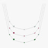 Wholesale Women's S925 Sterling Silver Geometric Zircon Clavicle Cross Chain Necklace