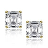 Wholesale Women's S925 Sterling Silver Geometric Zircon Earrings Set With Diamonds Simple Style