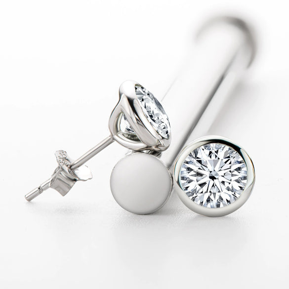 Wholesale Women's S925 Sterling Silver Geometric Zircon Earrings Set With Diamonds Simple Style