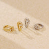 Wholesale Women's S925 Sterling Silver Geometric Zircon Earrings With Electroplating
