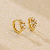 Wholesale Women's S925 Sterling Silver Geometric Zircon Earrings With Electroplating