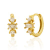 Wholesale Women's S925 Sterling Silver Geometric Zircon Earrings With Electroplating
