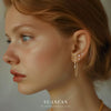 Wholesale Women's S925 Sterling Silver Geometric Zircon Earrings With Tassel And Light Luxury Design