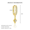 Wholesale Women's S925 Sterling Silver Geometric Zircon Earrings