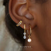 Wholesale Women's S925 Sterling Silver Geometric Zircon Earrings