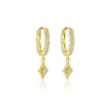 Wholesale Women's S925 Sterling Silver Geometric Zircon Earrings