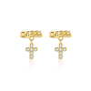 Wholesale Women's S925 Sterling Silver Geometric Zircon Earrings