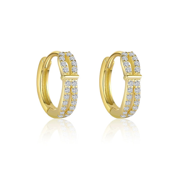 Wholesale Women's S925 Sterling Silver Geometric Zircon Earrings