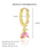 Wholesale Women's S925 Sterling Silver Geometric Zircon Earrings