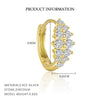 Wholesale Women's S925 Sterling Silver Geometric Zircon Earrings