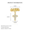 Wholesale Women's S925 Sterling Silver Geometric Zircon Earrings
