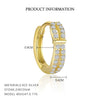 Wholesale Women's S925 Sterling Silver Geometric Zircon Earrings