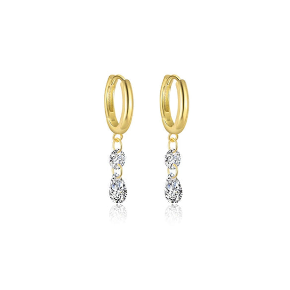 Wholesale Women's S925 Sterling Silver Geometric Zircon Earrings