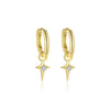 Wholesale Women's S925 Sterling Silver Geometric Zircon Earrings