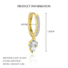 Wholesale Women's S925 Sterling Silver Geometric Zircon Earrings