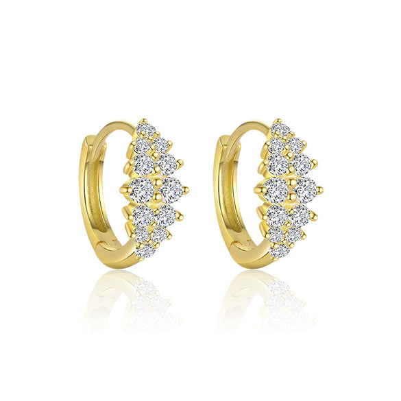 Wholesale Women's S925 Sterling Silver Geometric Zircon Earrings