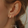 Wholesale Women's S925 Sterling Silver Geometric Zircon Fashion Earrings